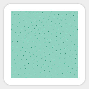 Green Spots on Teal Sticker